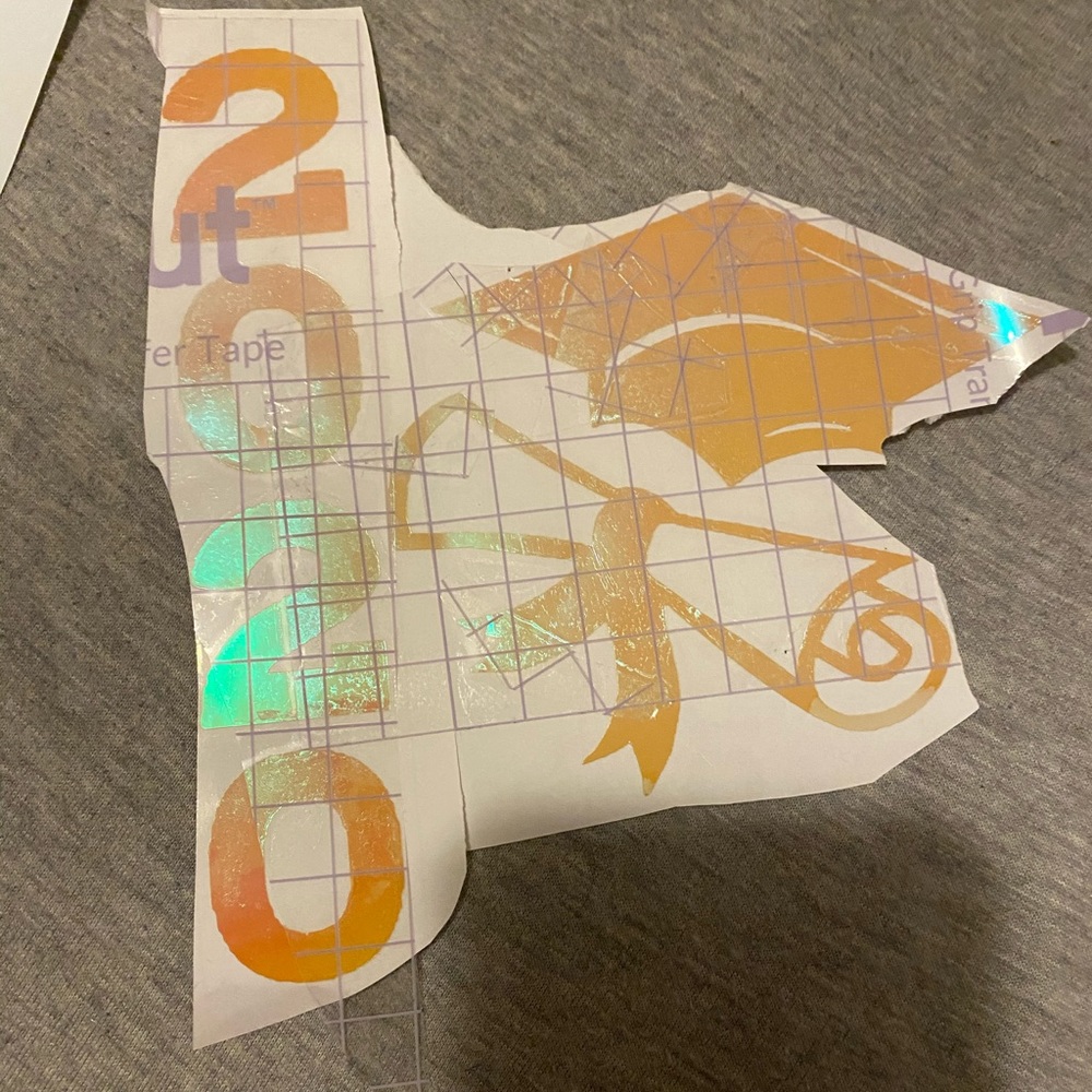 2020 cap and deploma decal